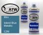 Preview: Mini, Island Blue Metallic, C2M: 400ml Sprühdose + 400ml Klarlack - Set, von ATW Autoteile West.